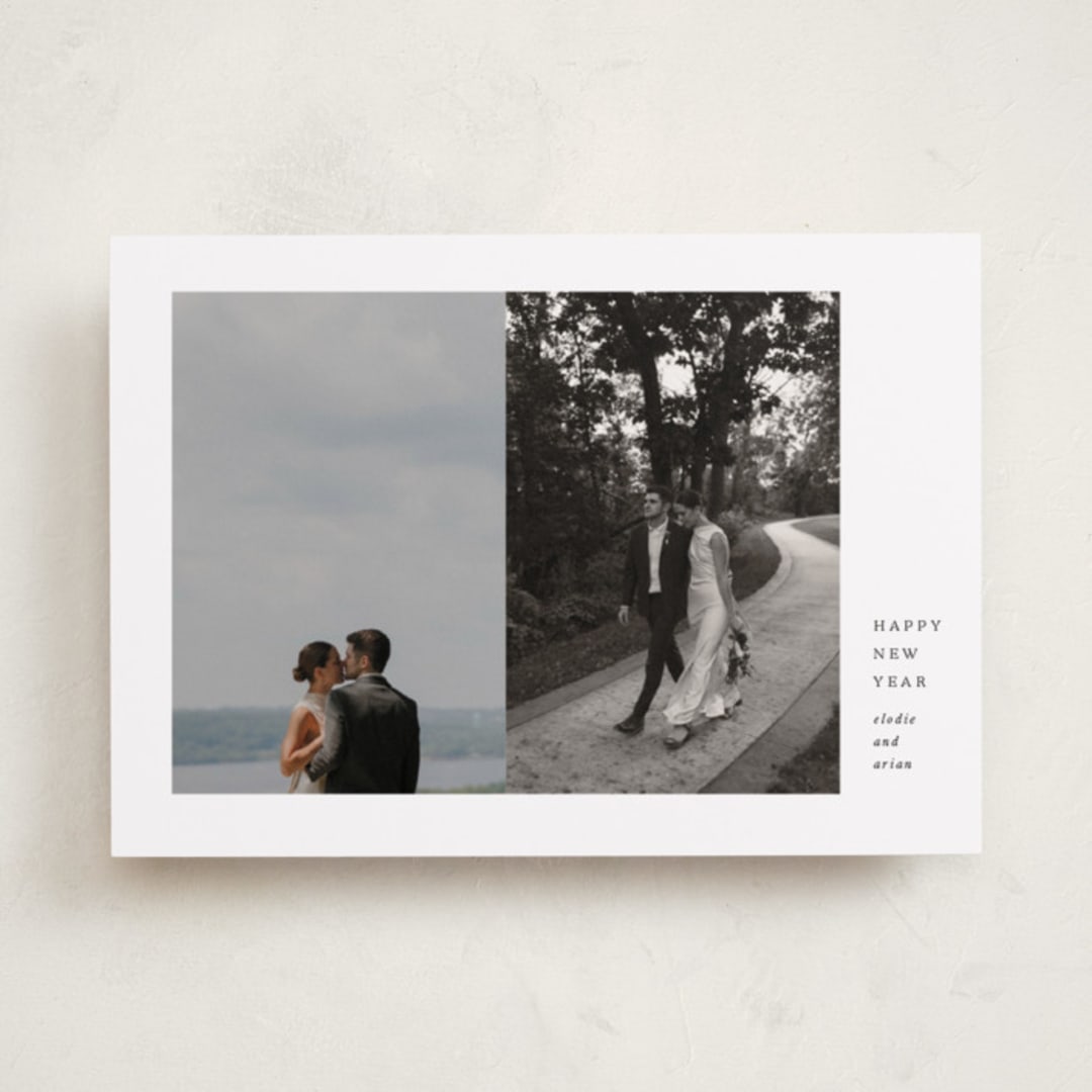 "Perfect Pair" - Holiday Cards in Snow by Olivia Kanaley Inman - Front