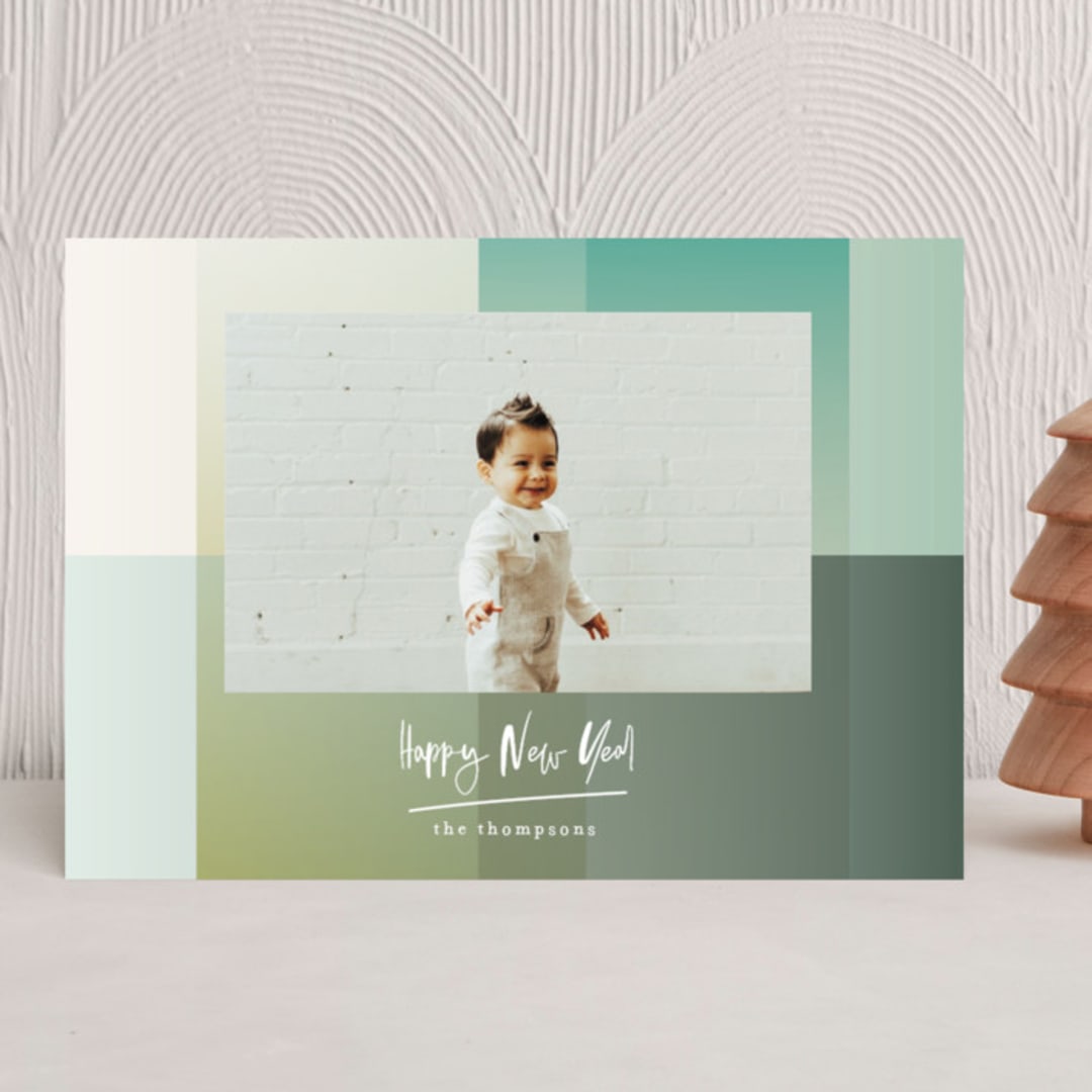 "Gradient Background" - Holiday Cards in Frozen by Baumbirdy - Front