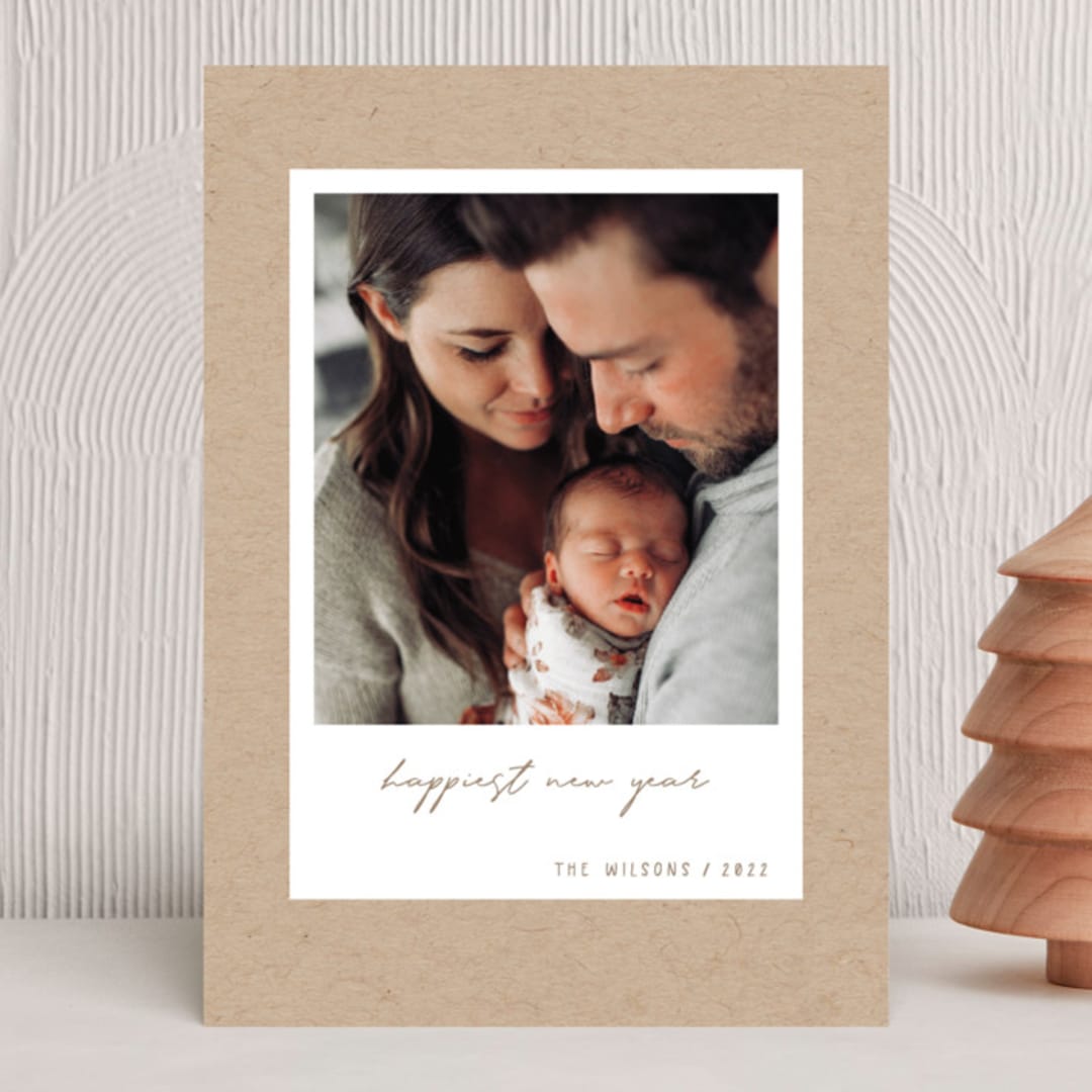 "New Year Snapshot" - Holiday Cards in Antique by Jhudy - Front
