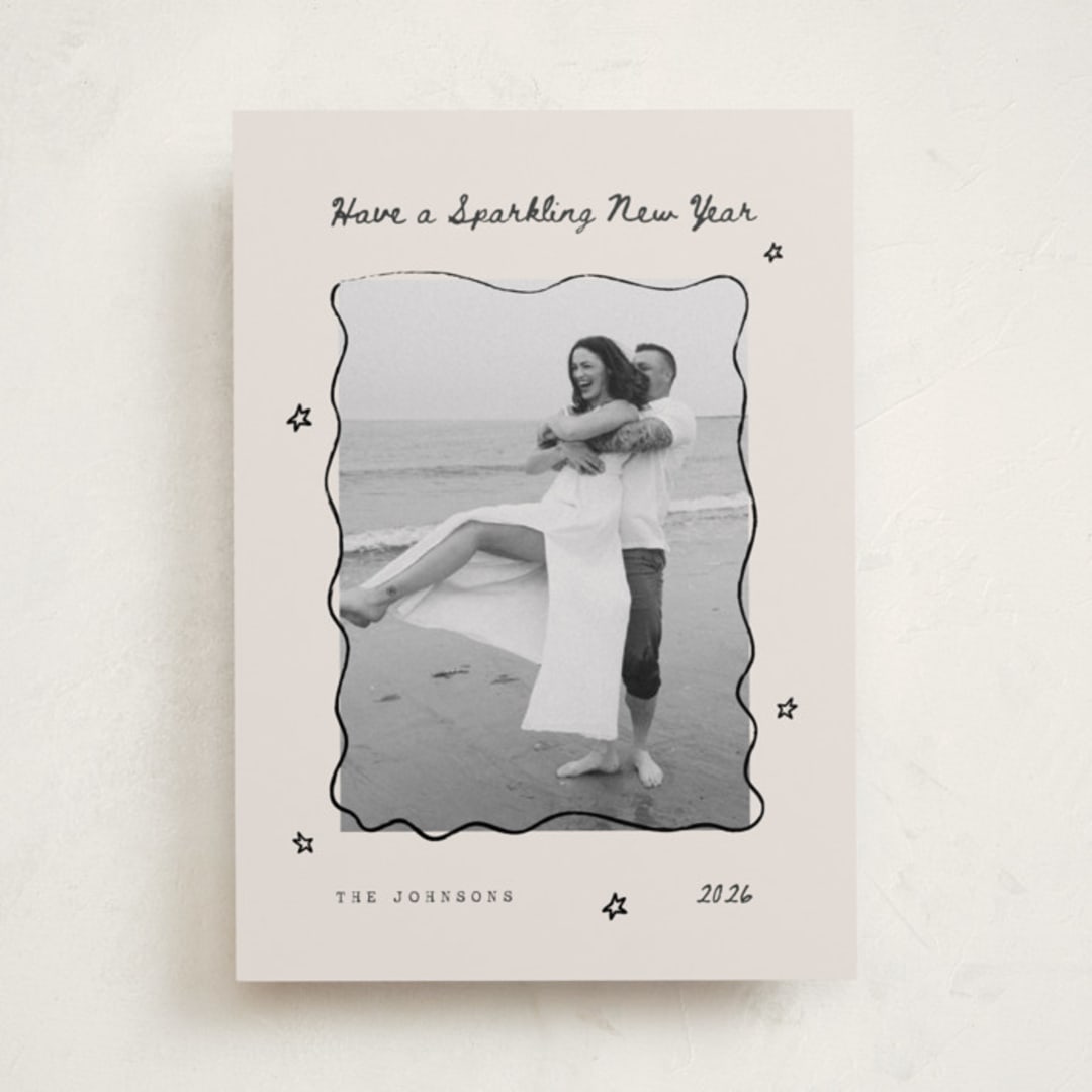 "New Year Doodles" - Holiday Cards in Ink by Poised Avenue - Front
