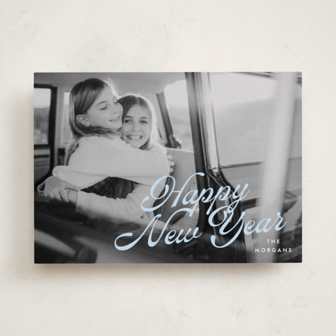 "Sideways" - Holiday Cards in Bluebell by AK Graphics - Front