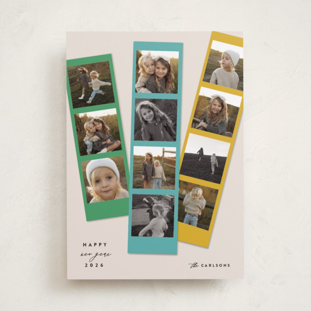 "Candy Snaps" - Holiday Cards in Green Apple by Maria Alou - Front