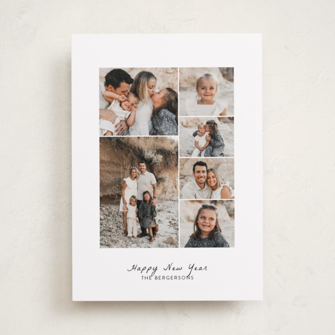 "Multi Minimal" - Holiday Cards in Snow by Itsy Belle Studio - Front