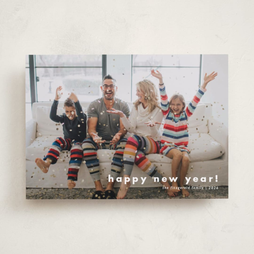 "Statement Year" - Holiday Cards in Snowball by Jessica Williams - Front