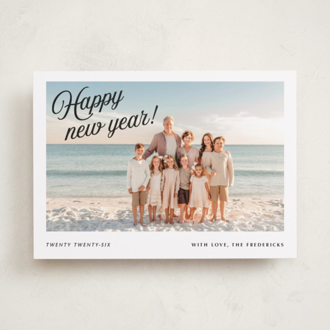 "Vintage Snapshot" - Holiday Cards in Noir by Jackie Crawford - Front
