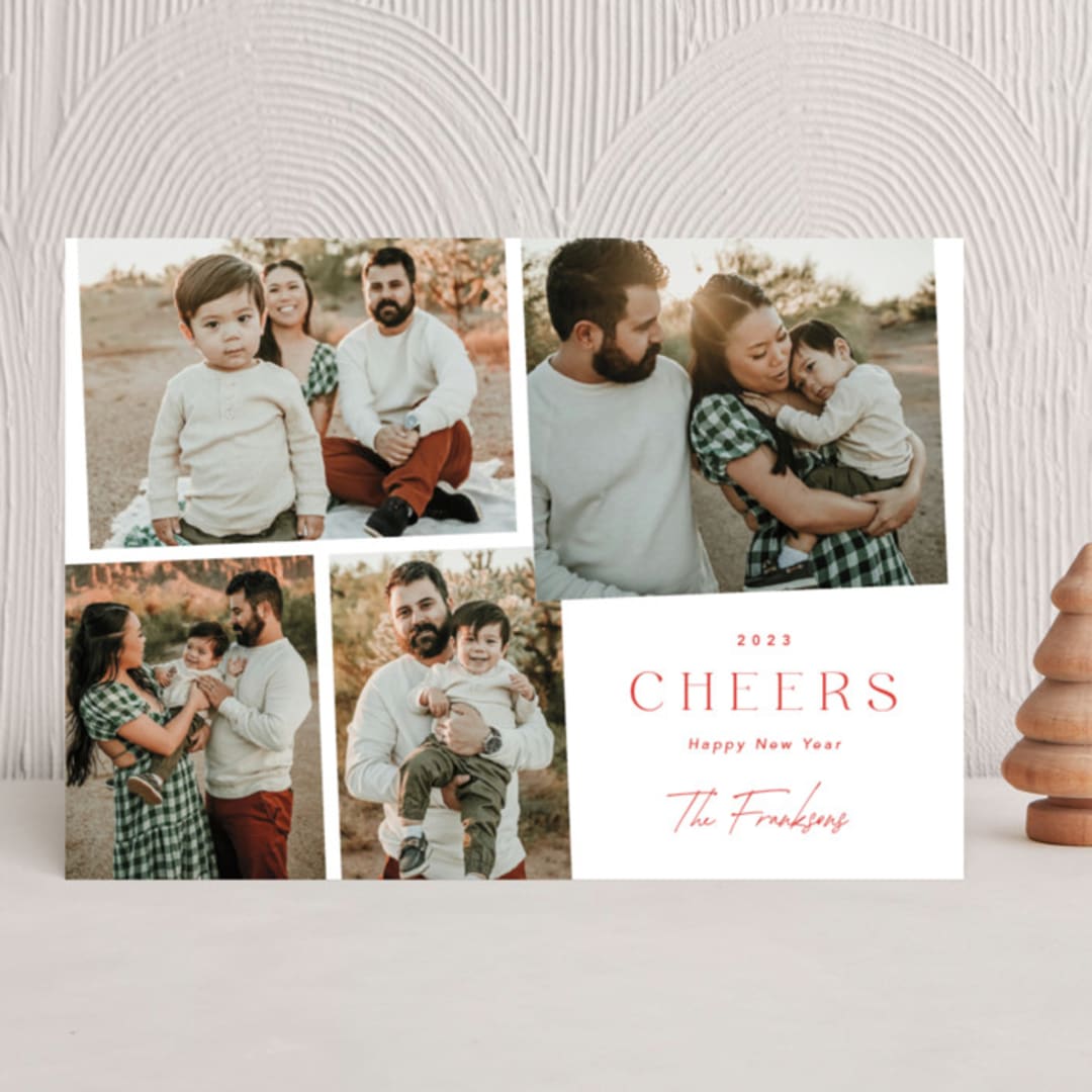 "Celebrations" - Holiday Cards in Cherry by Yaling Hou Suzuki - Front