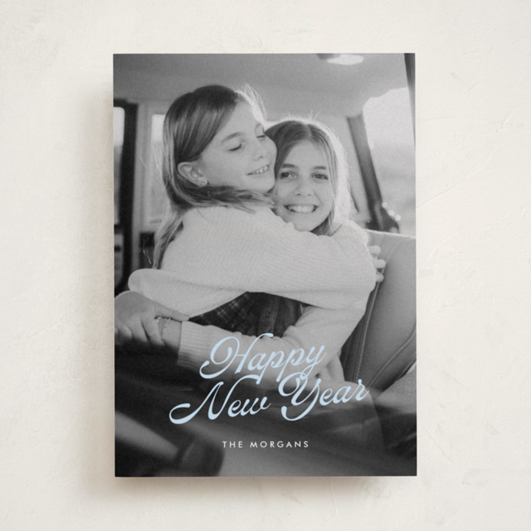 "Sideways" - Holiday Cards in Bluebell by AK Graphics - Front