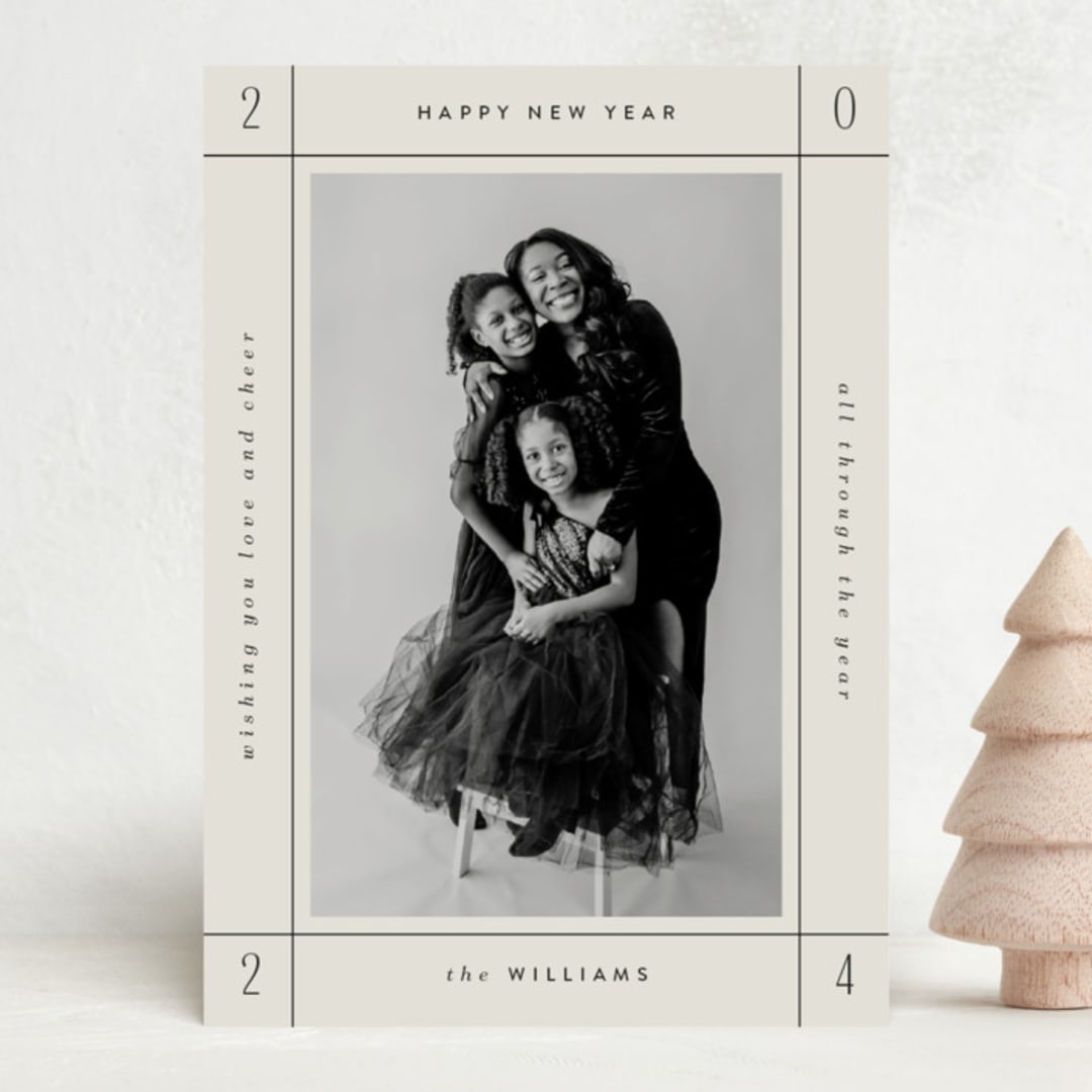 "Corners" - Holiday Cards in Mist by Robert and Stella - Front