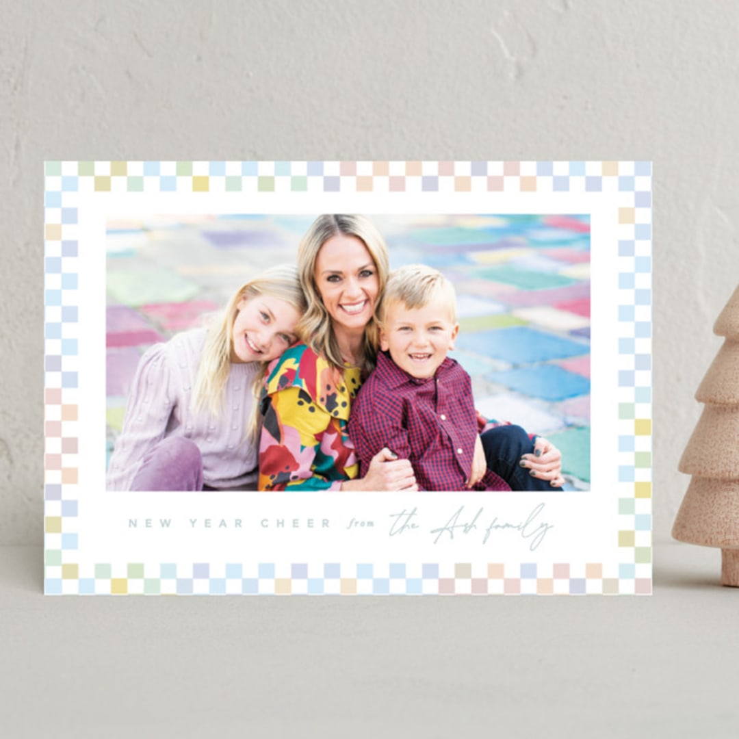 "Retro prism" - Holiday Cards in Wintermint by Creo Study - Front