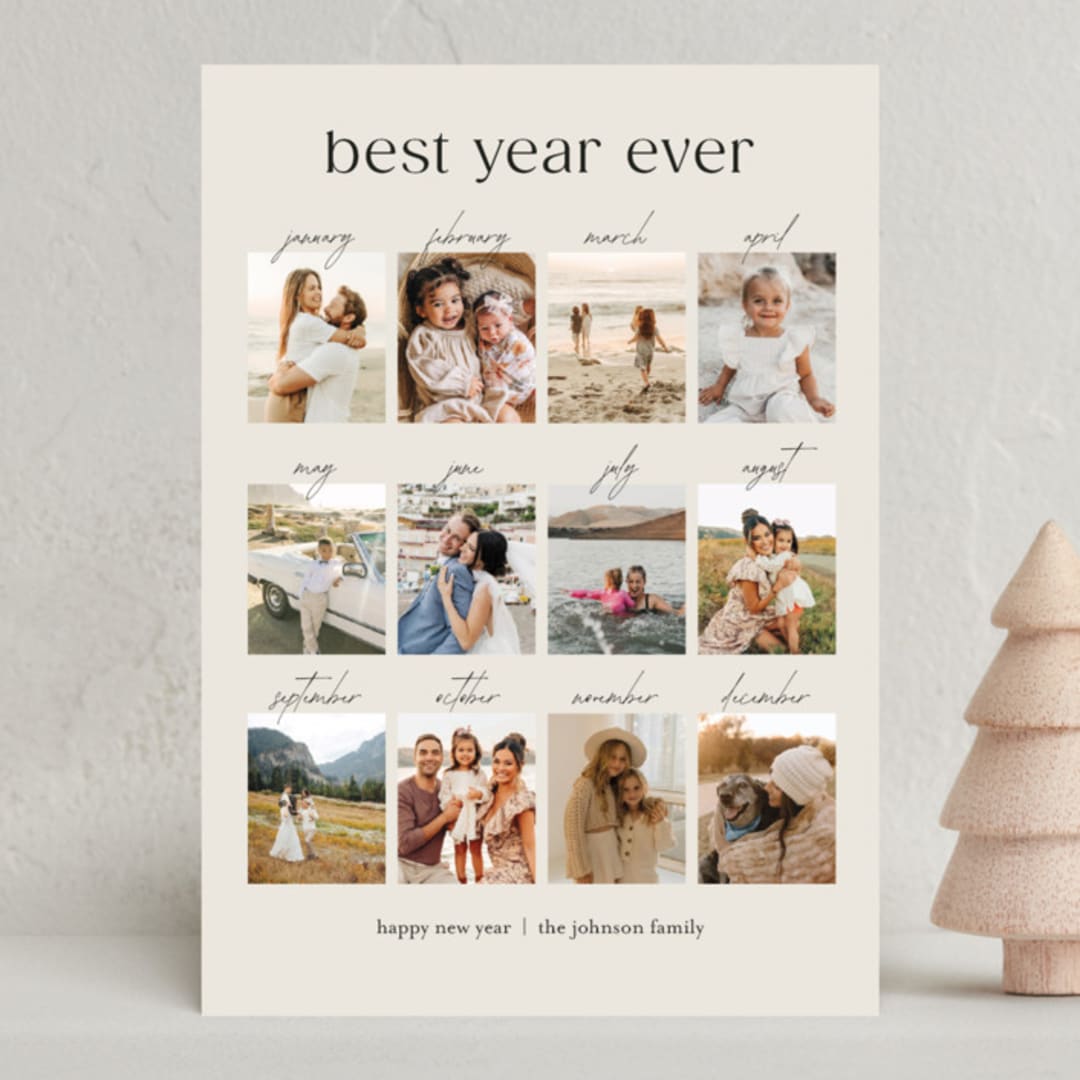 "Best Year" - Holiday Cards in Crêpe by Olivia Williams - Front