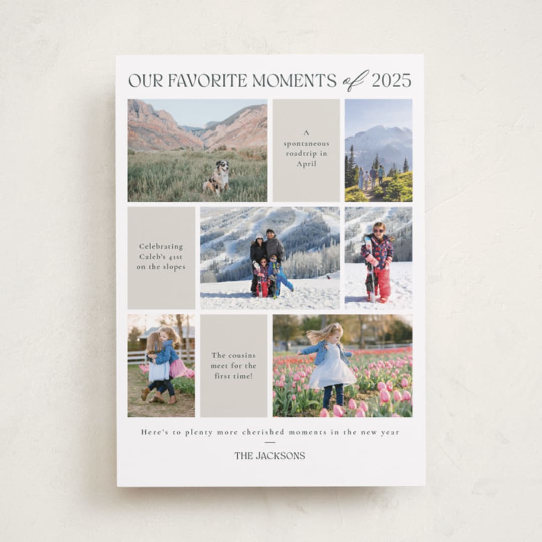 "Favourite Moments" - Holiday Cards in Tinsel by Adelyn T. - Front