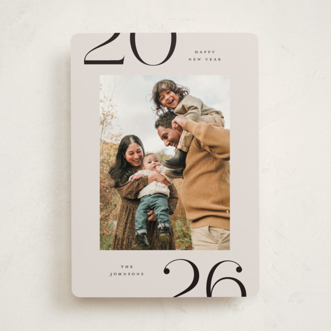 "On the Edge" - Holiday Cards in Champagne by Michelle Taylor - Front