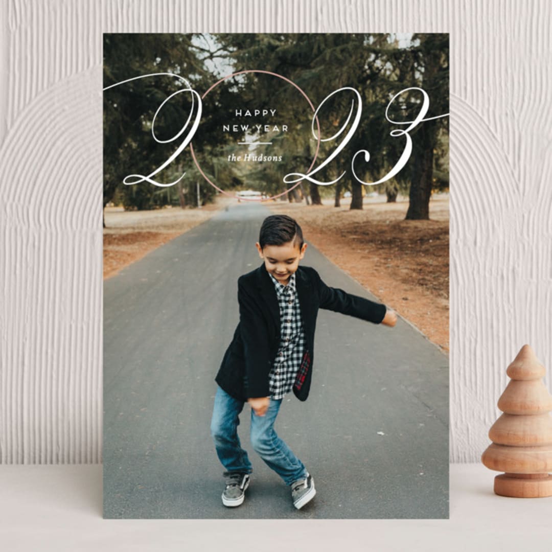 "Looking Ahead" - Holiday Cards in Petal by Monika Torun - Front