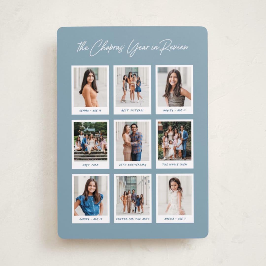 "Year in Review" - Holiday Cards in Glacier by Hooray Creative - Front