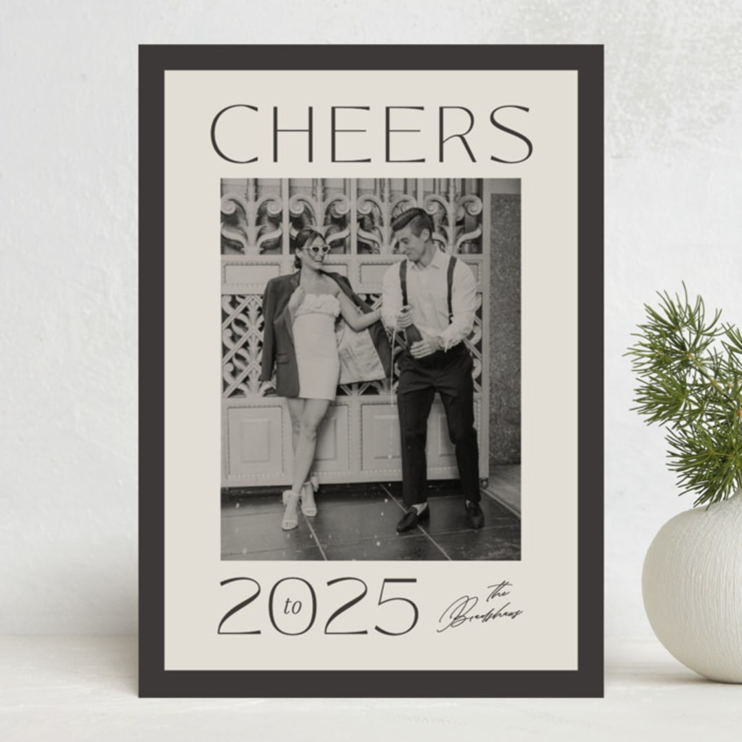 "Contemporary boldness" - Holiday Cards in Coal by Creo Study - Front