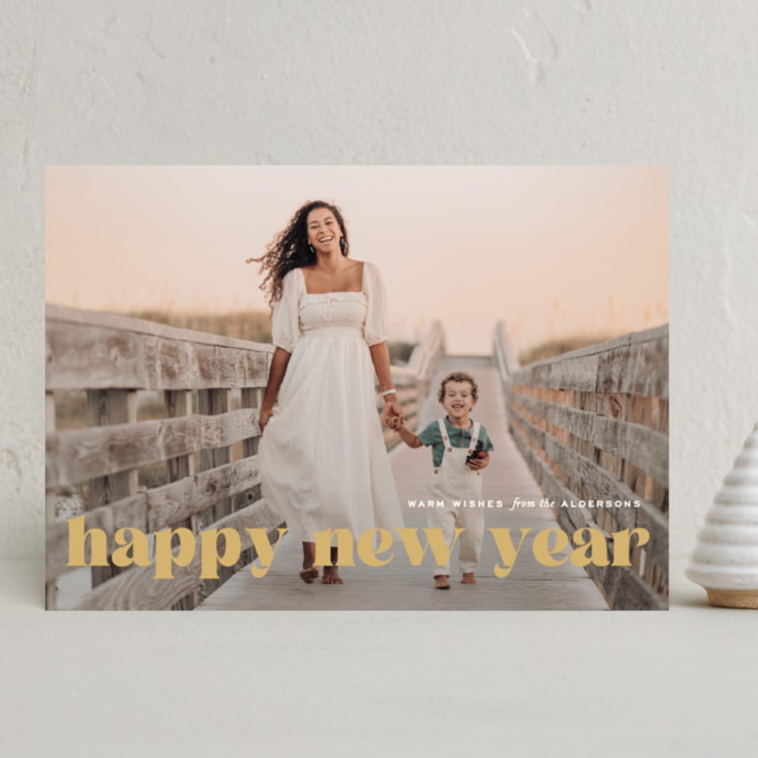 "serif" - Holiday Cards in Almond by Annie Clark - Front