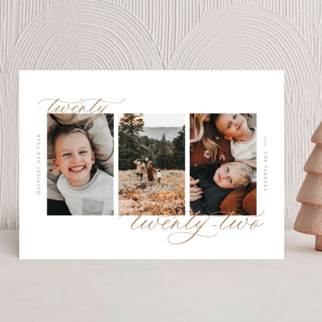 "Elegant" - Holiday Cards in Latte by Jula Paper Co. - Front