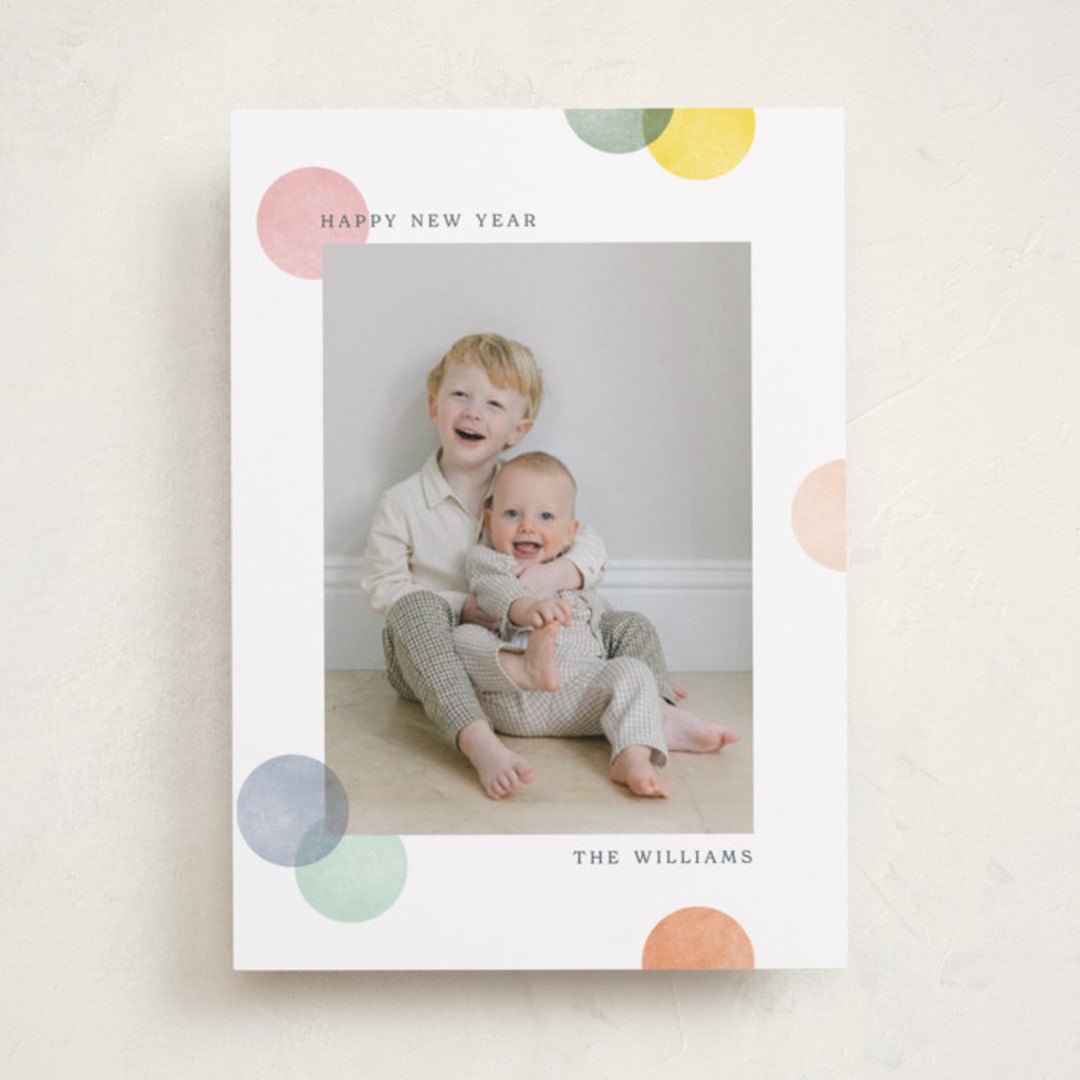 "Colorblock Confetti" - Holiday Cards in Confetti Cake by Robert and Stella - Front