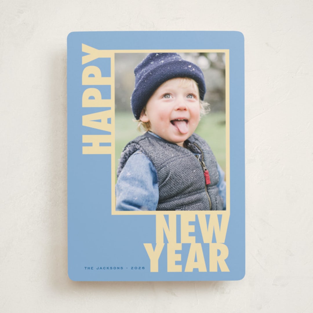 "Greetings frame" - Holiday Cards in Blue Jay by Creo Study - Front