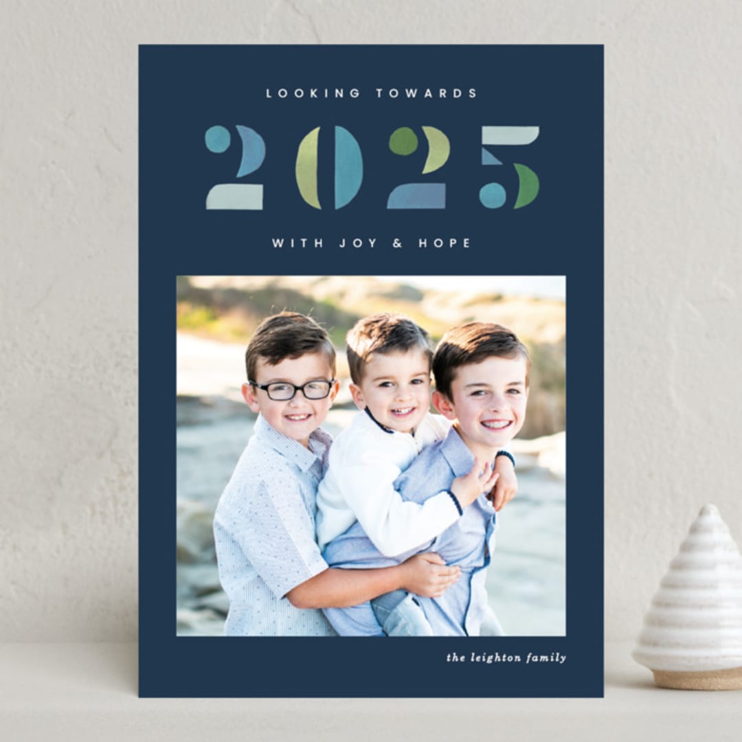 "Primary" - Holiday Cards in Juniper by Amy Kross - Front