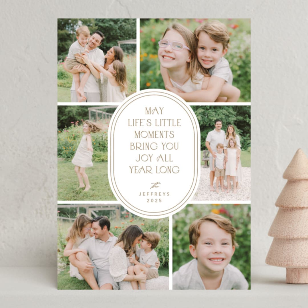 "Little moments" - Holiday Cards in Pinecone by Jennifer Postorino - Front