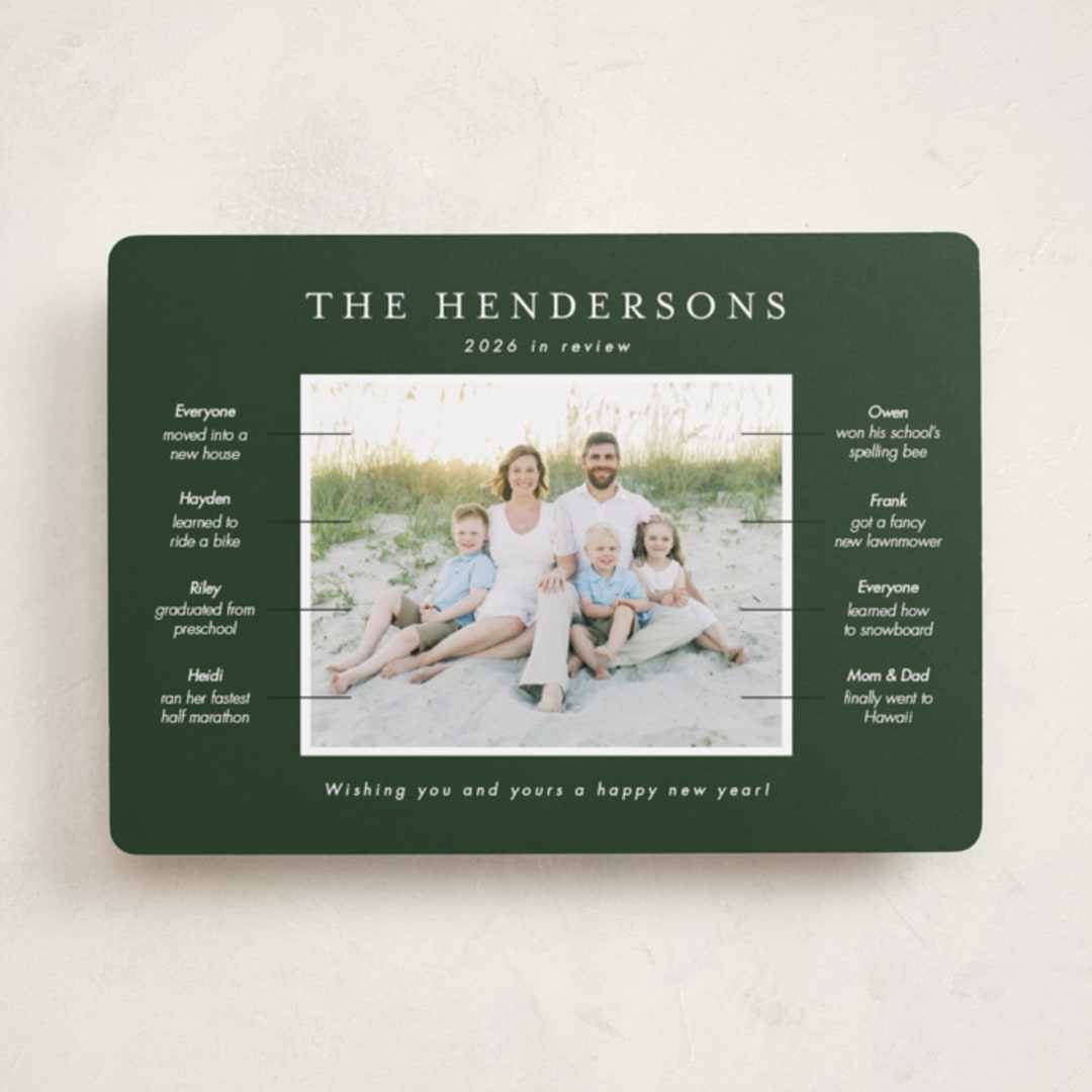 "Our Year in Review" - Holiday Cards in Pine by Kristen Knechtel - Front
