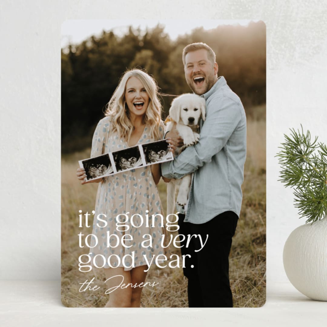 "very good year" - Holiday Cards in Snow by Ellen Schlegelmilch - Front