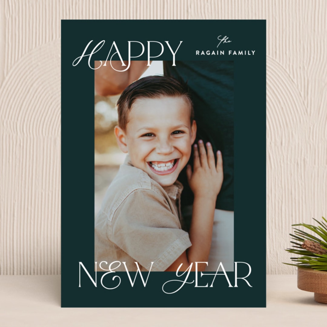 "new year mix" - Holiday Cards in Wreath by Leah Ragain - Front