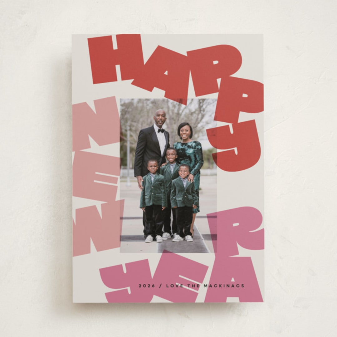 "Fun New Year" - Holiday Cards in Gumdrop by Lori Wemple - Front