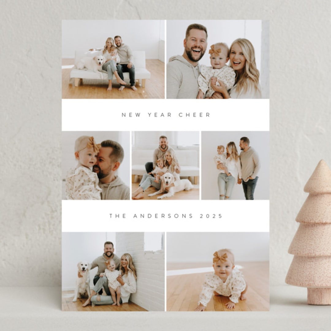 "photo stripes" - Holiday Cards in Snow by Nicole Walsh - Front