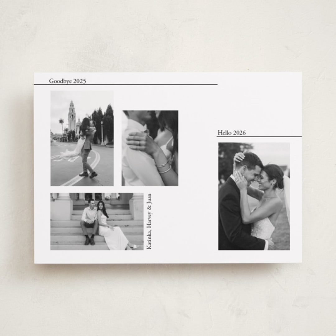 "New minimal Year" - Holiday Cards in Silk by Anne Retter - SchoepfergeistArt - Front
