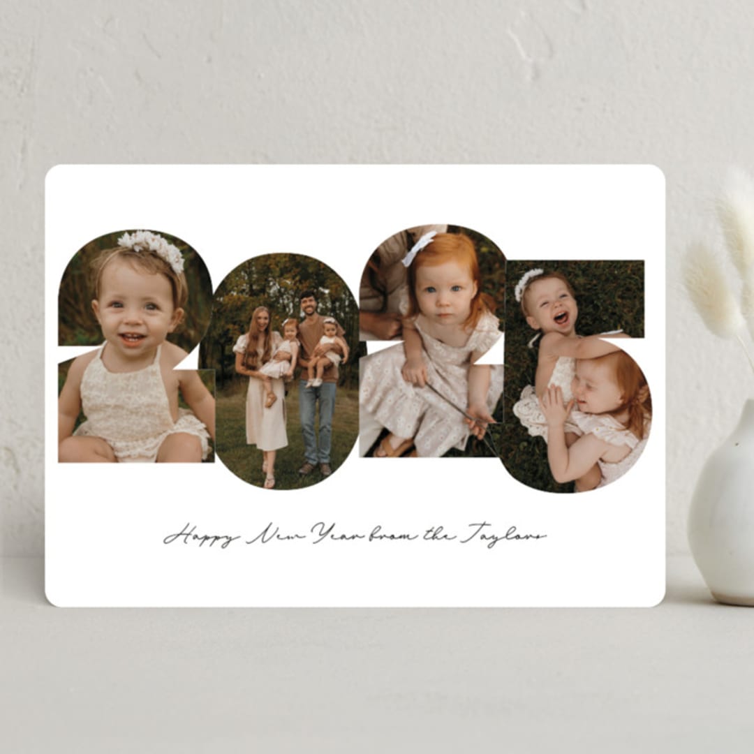 "Year Photos" - Holiday Cards in Ice by Emily Betts - Front