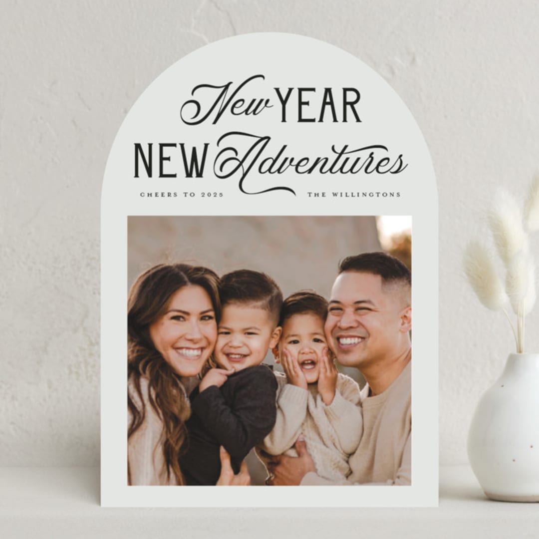 "new adventures!" - Holiday Cards in Mist by Vivian Yiwing - Front