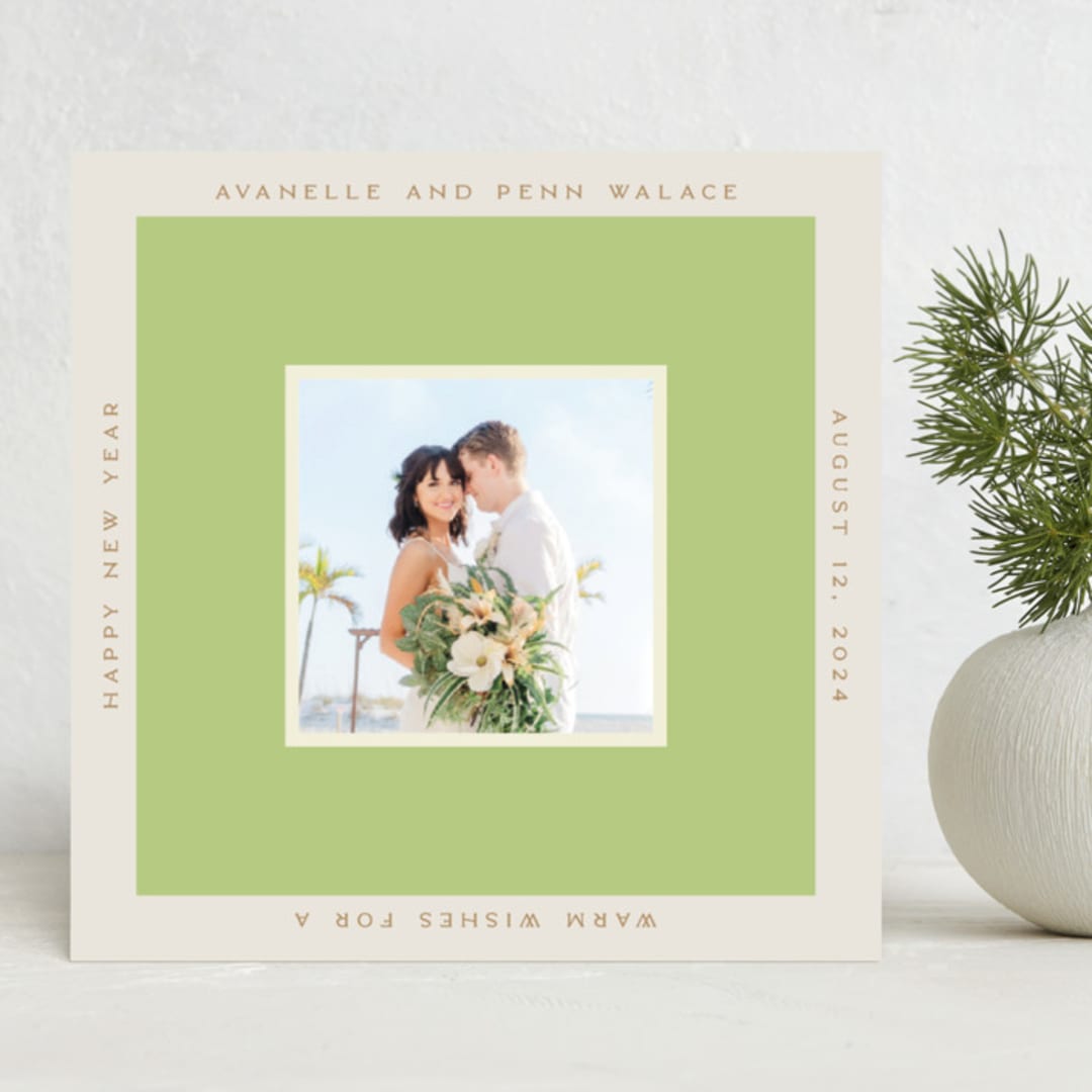 "sweetly framed" - Holiday Cards in Keylime by Kelsey Mucci - Front