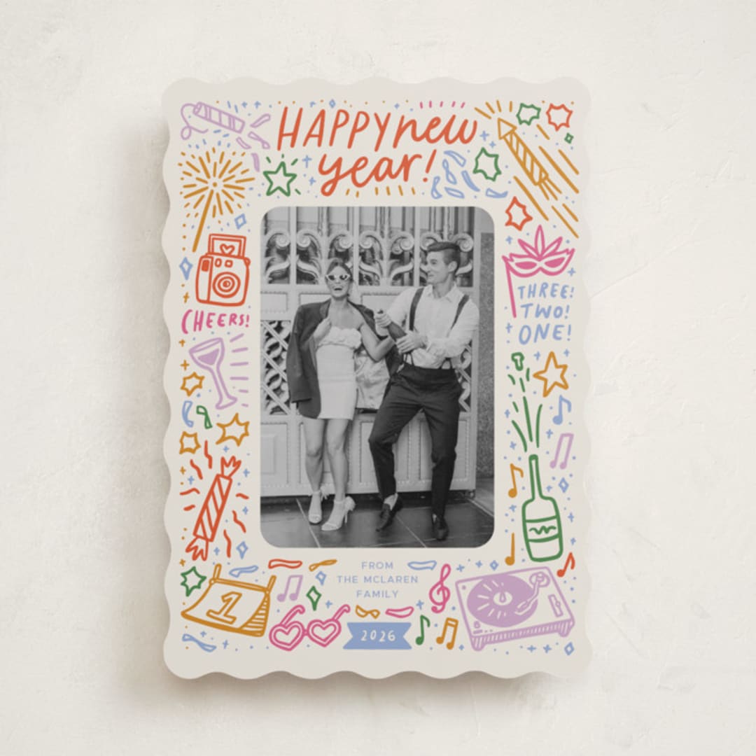 "Three! Two! One!" - Holiday Cards in Sprinkles by Abbigail Lim - Front