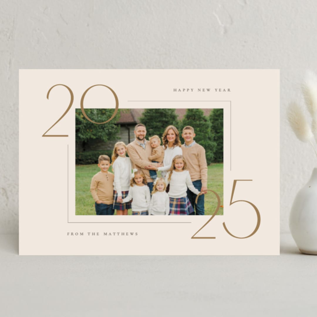 "Across" - Holiday Cards in Golden by Amy Kross - Front