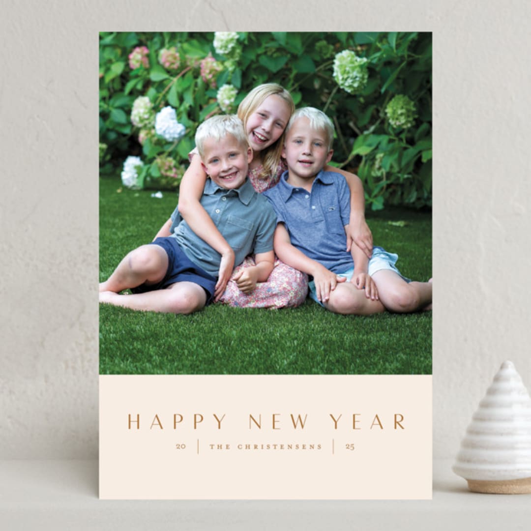 "Understated" - Holiday Cards in Buttercream by Eric Clegg - Front