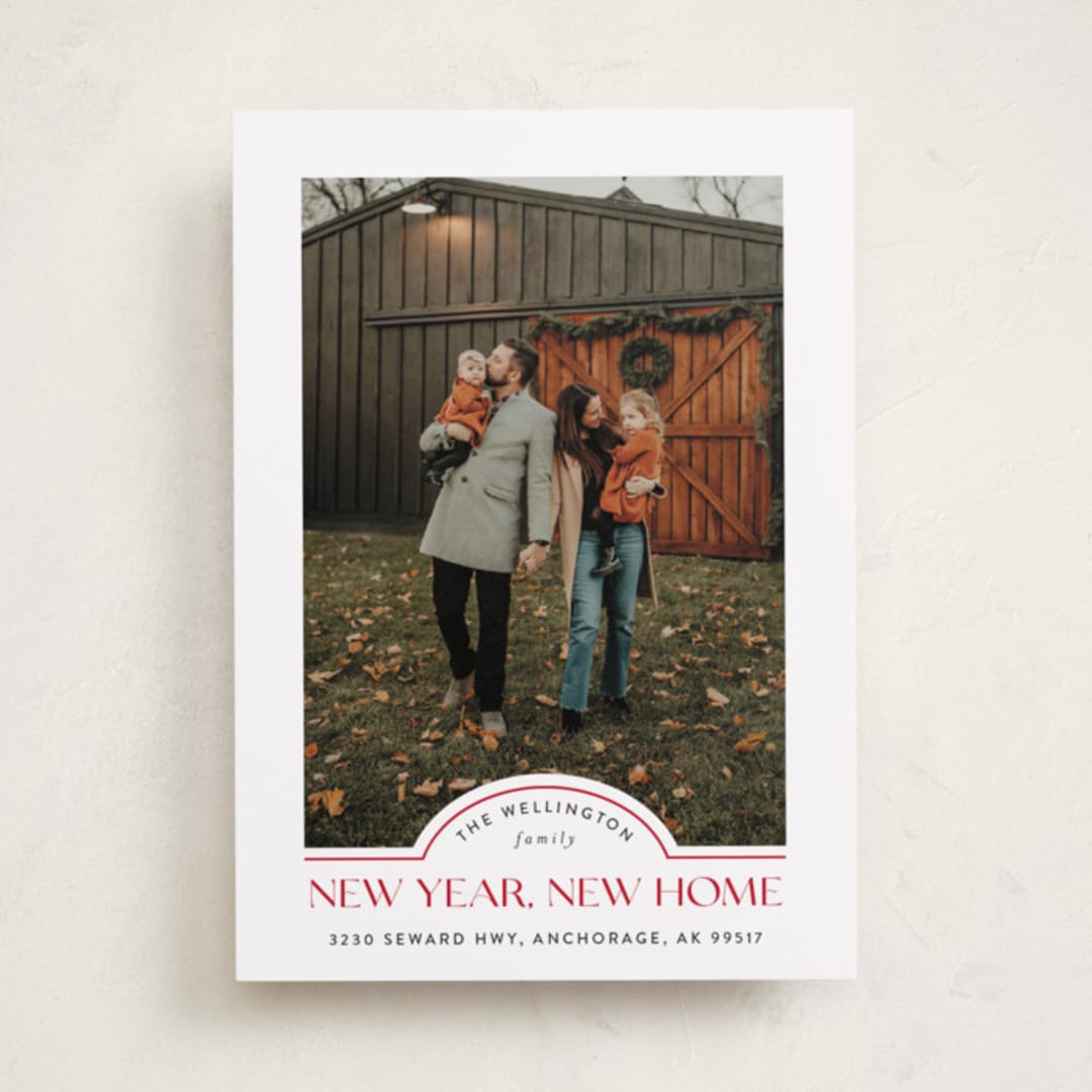 "New Home" - Holiday Cards in Scarlet by Iveta Angelova - Front