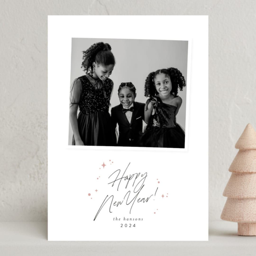 "Gleam" - Holiday Cards in Rose by Itsy Belle Studio - Front