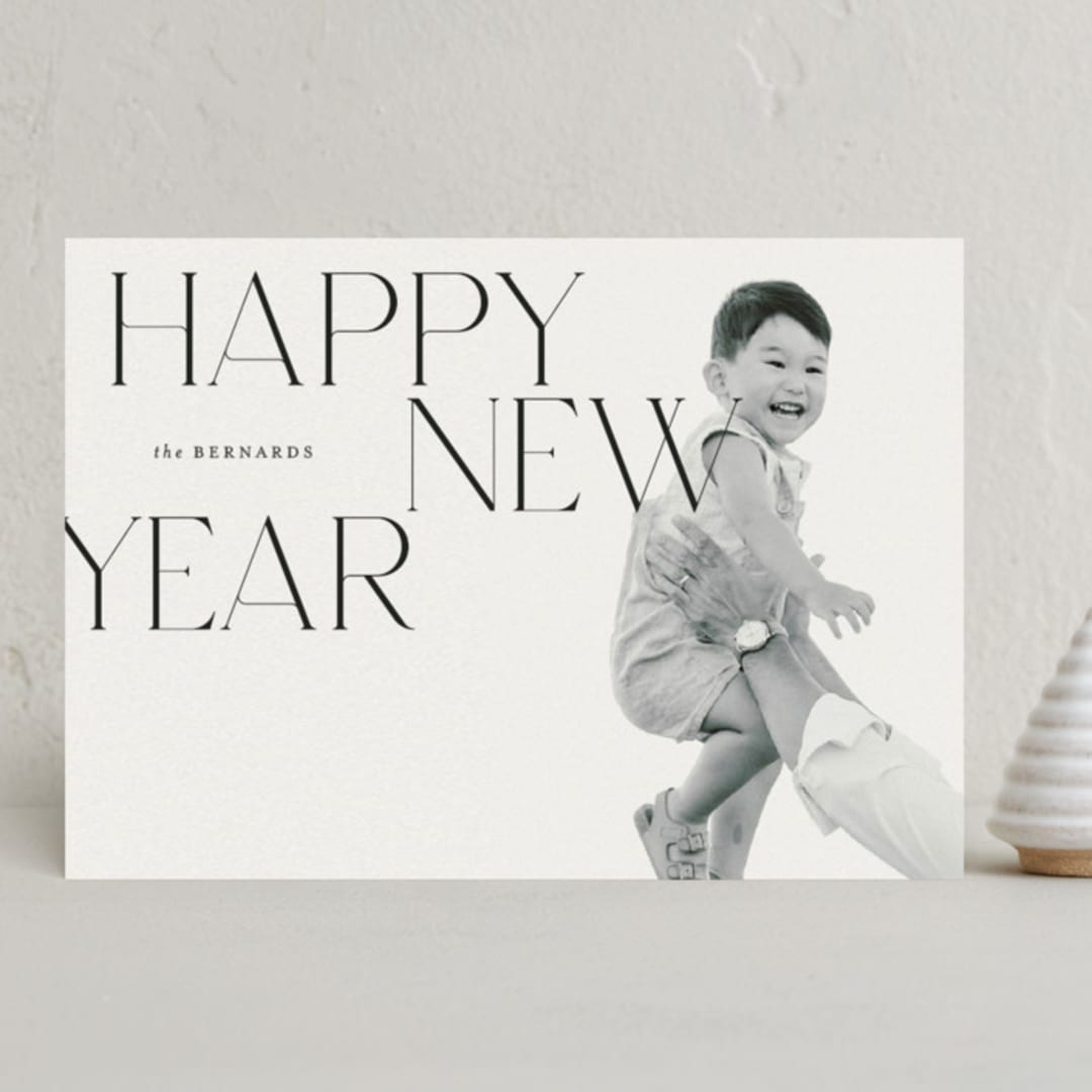 "Dawn" - Holiday Cards in Granite by Carrie ONeal - Front