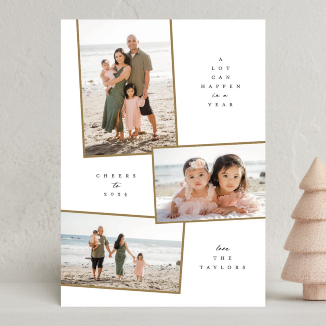 "Eventful Year" - Holiday Cards in Chestnut by Erica Krystek - Front