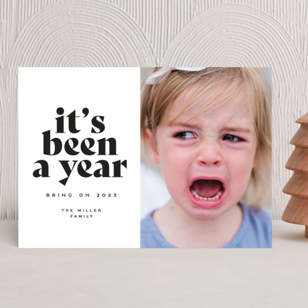 "It's been a year" - Holiday Cards in Ink by Owl and Toad - Front