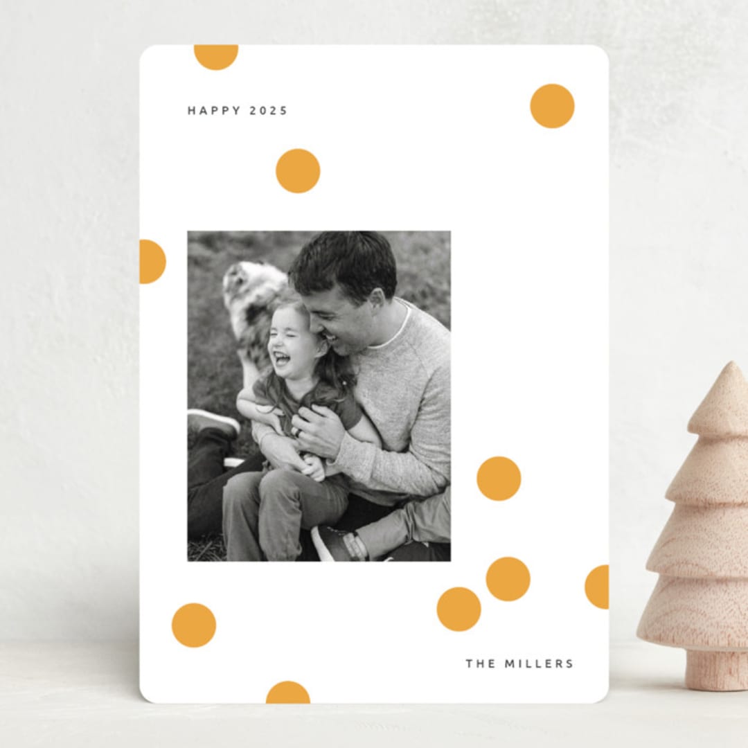 "Happy Dots" - Holiday Cards in Sunny by Sumak Studio - Front