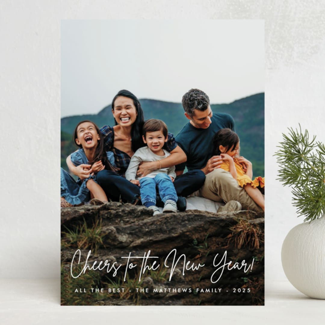 "Our Year!" - Holiday Cards in Snow by Oma N. Ramkhelawan - Front