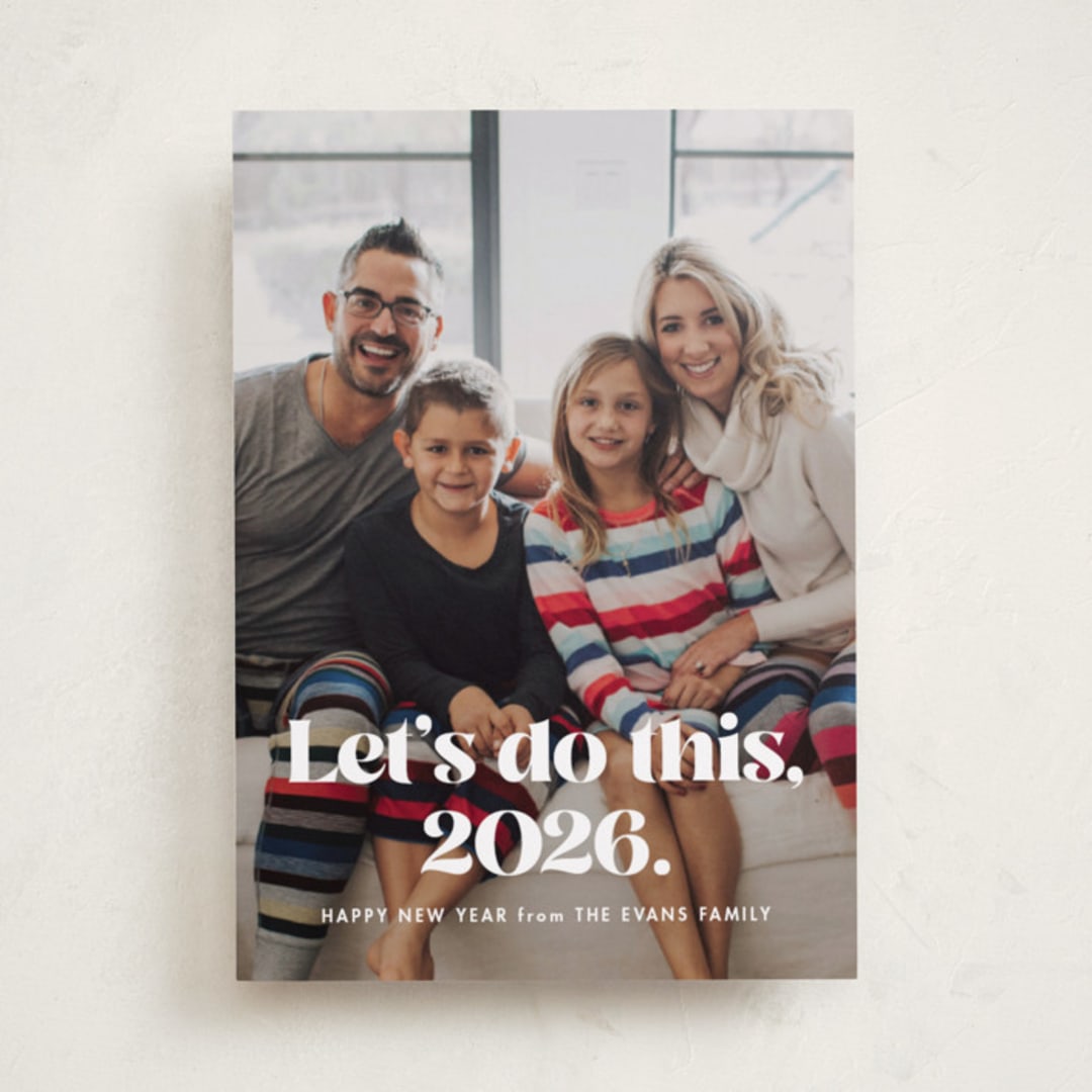 "Let's do this" - Holiday Cards in Snow by Lea Delaveris - Front