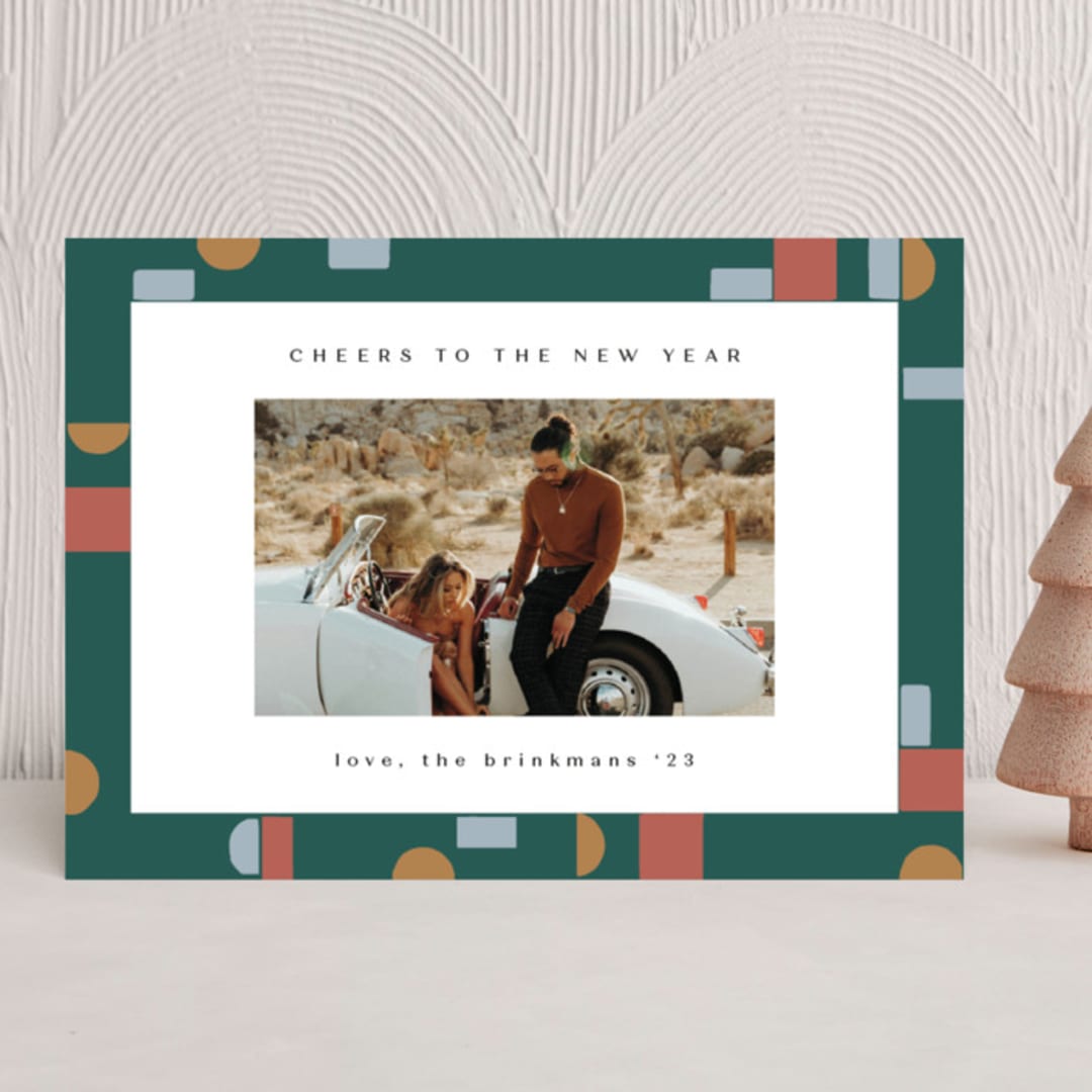 "Scallop Form" - Holiday Cards in Forest by Amy Kross - Front