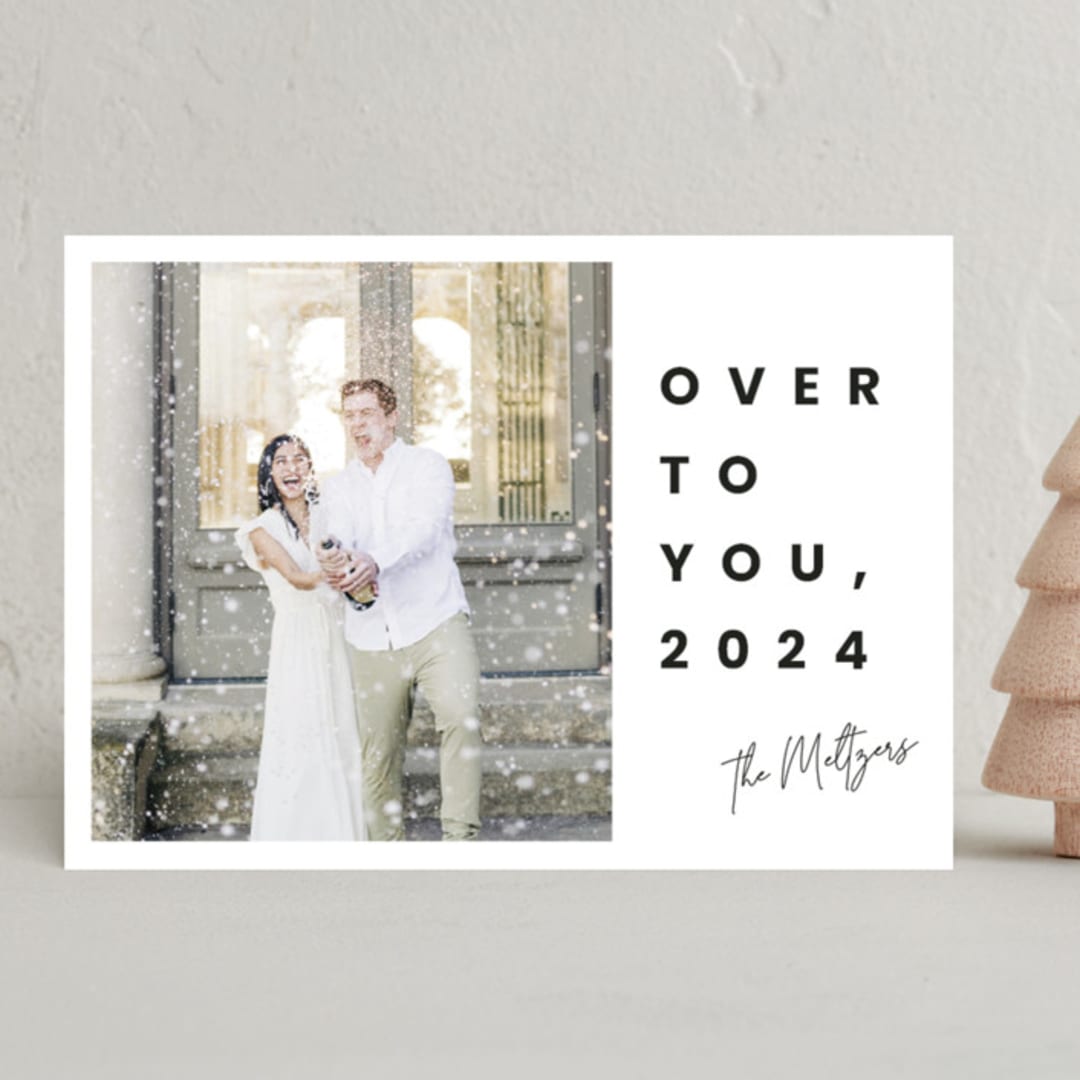 "Over to you" - Holiday Cards in Snow by Adelyn T. - Front