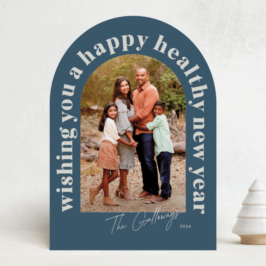 "Overarching" - Holiday Cards in Lake by Stacey Meacham - Front
