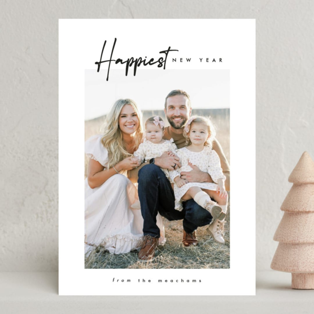 "happiest times" - Holiday Cards in Snow by Carolyn Nicks - Front