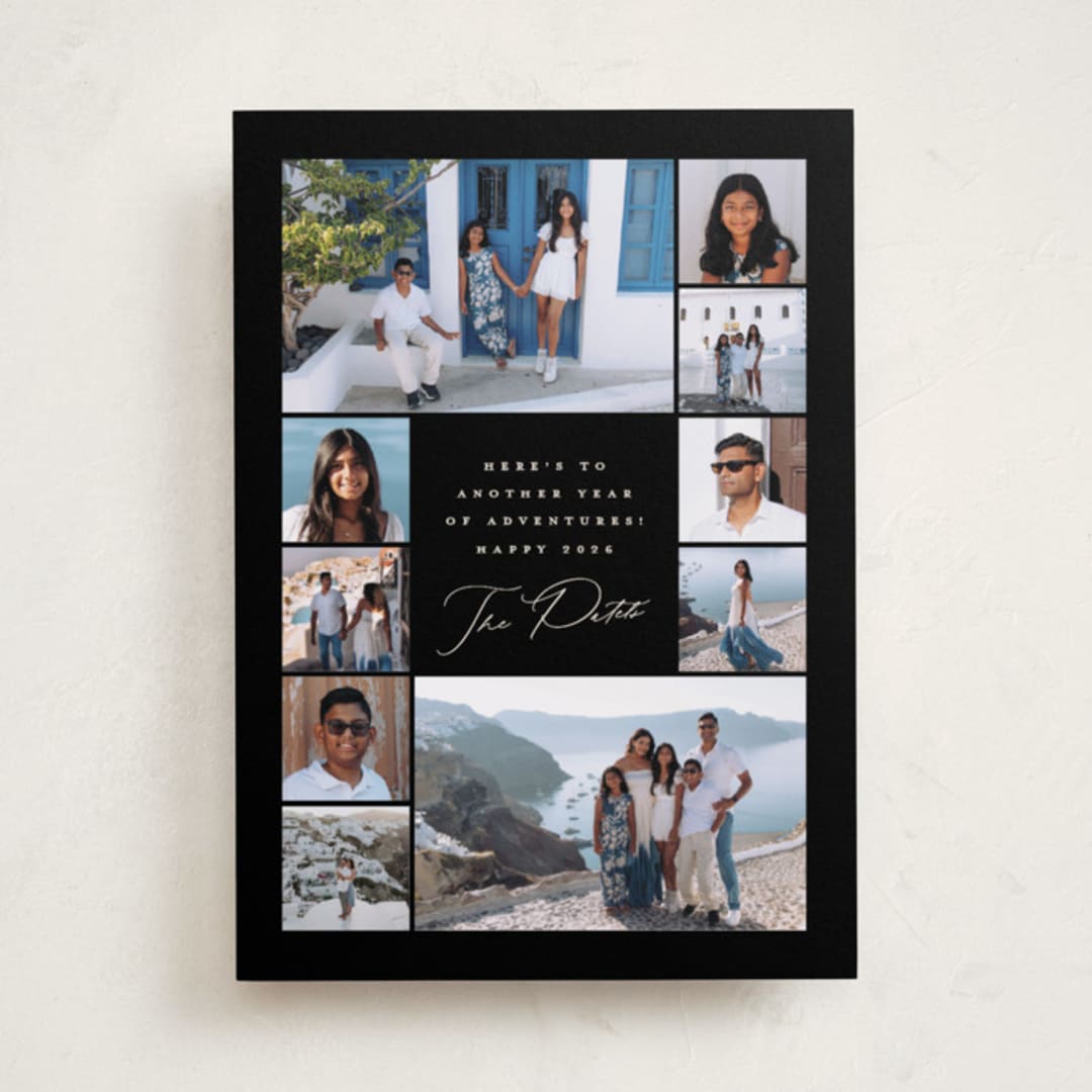 "Our Adventures" - Holiday Cards in Raven by Olivia Raufman - Front